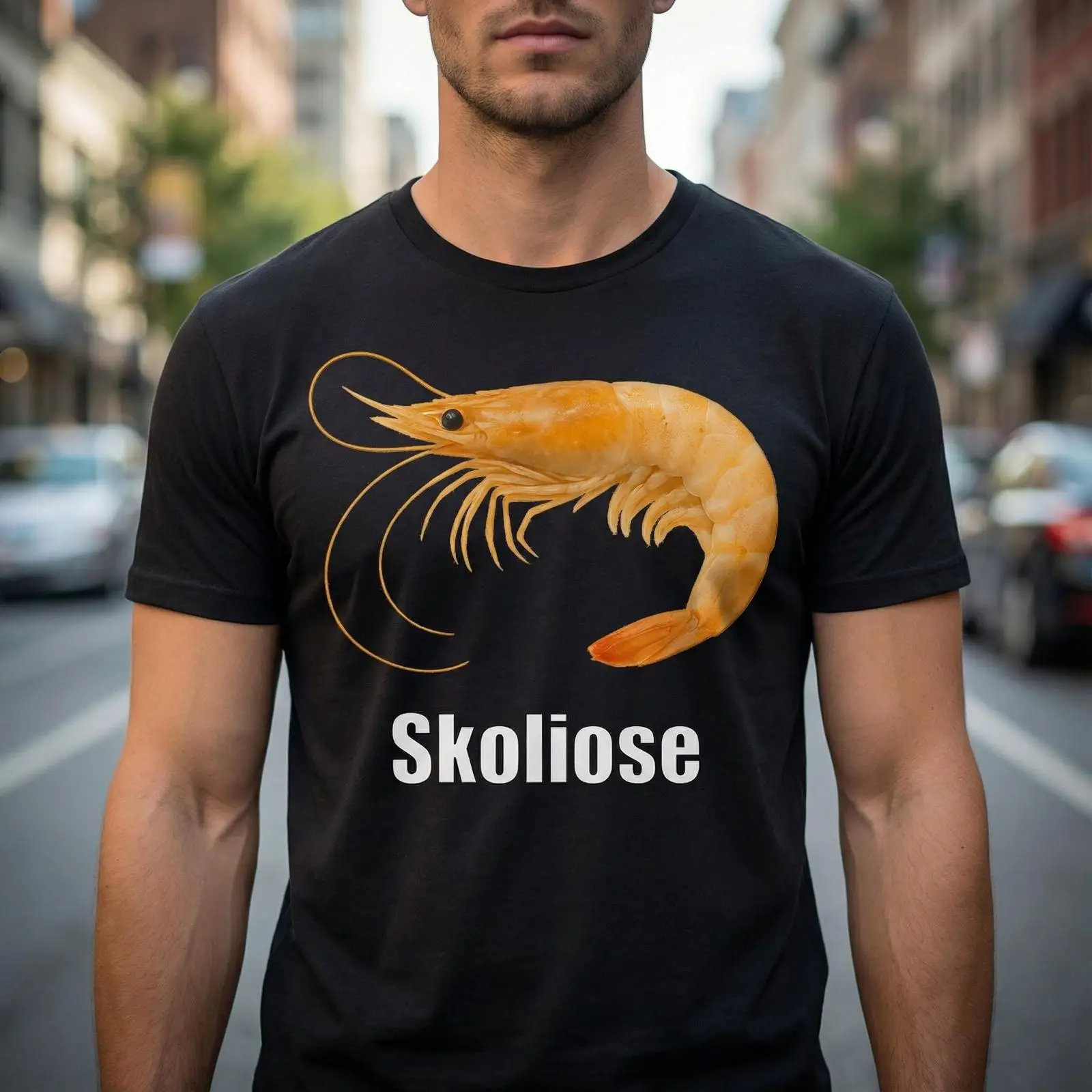 Vintage Fashion Gen Z - T-shirt Shrimp Scoliosis, umorismo scuro, sarcasmo