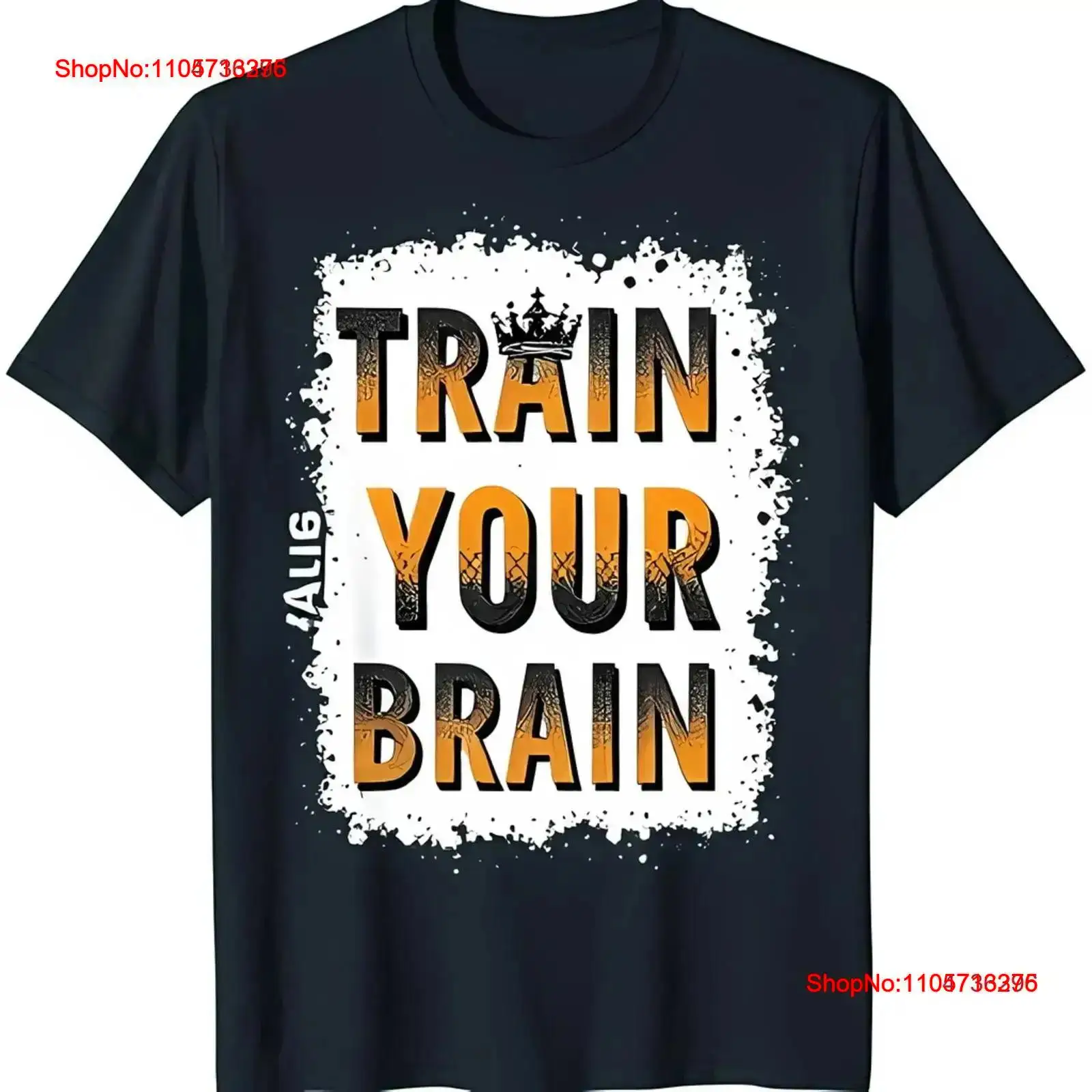 Vintage Fashion Font - T-shirt nera con stampa 'YOUR BRAIN'