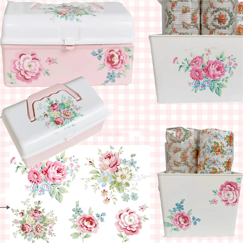 Vintage Fashion Wallpaper - Adesivi del mughetto Cesto di rose