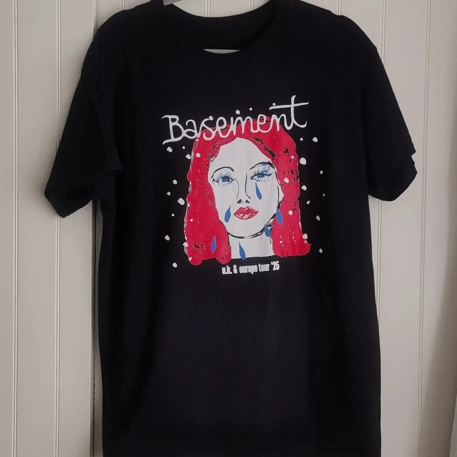 Vintage Fashion Uk - Maglietta Basements UK Europe Tour vintage,