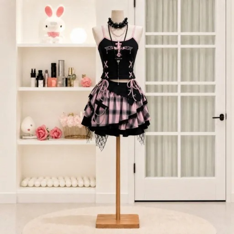 Vintage Fashion Outfit - Set gonna vintage Y2K Dark Sweet