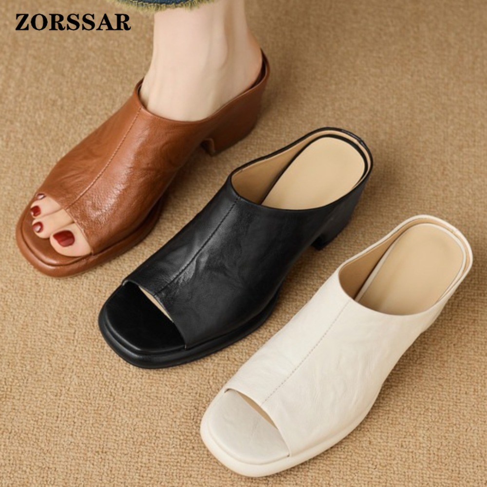 Vintage Fashion Ladies - Mules vintage da donna con plateau