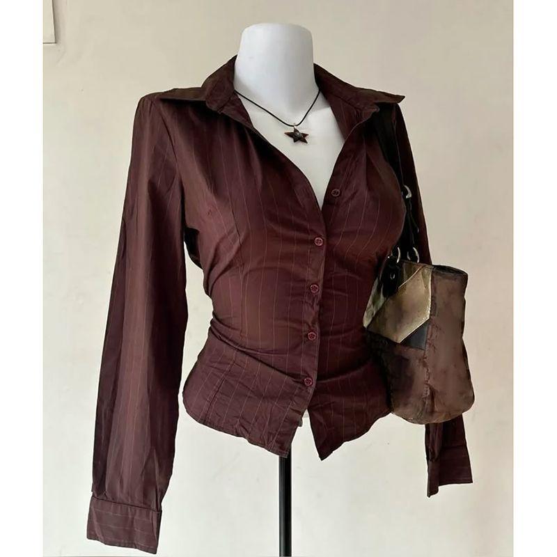 Vintage Fashion Korea - 2025 Estate Nuova camicia classica retrò