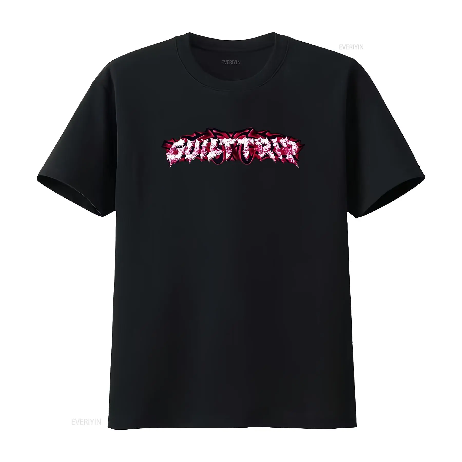 Vintage Fashion Font - T-shirt casual streetwear scuro con stampa