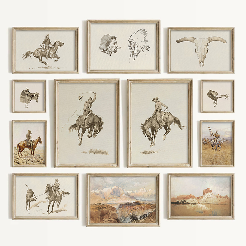 Vintage Fashion Wall Art - Set di Poster da Parete Stile