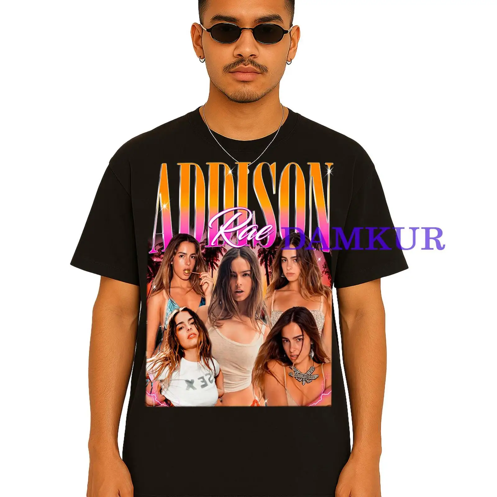 Vintage Fashion Influencer - T-shirt Vintage Addison Rae Bootleg, Stile