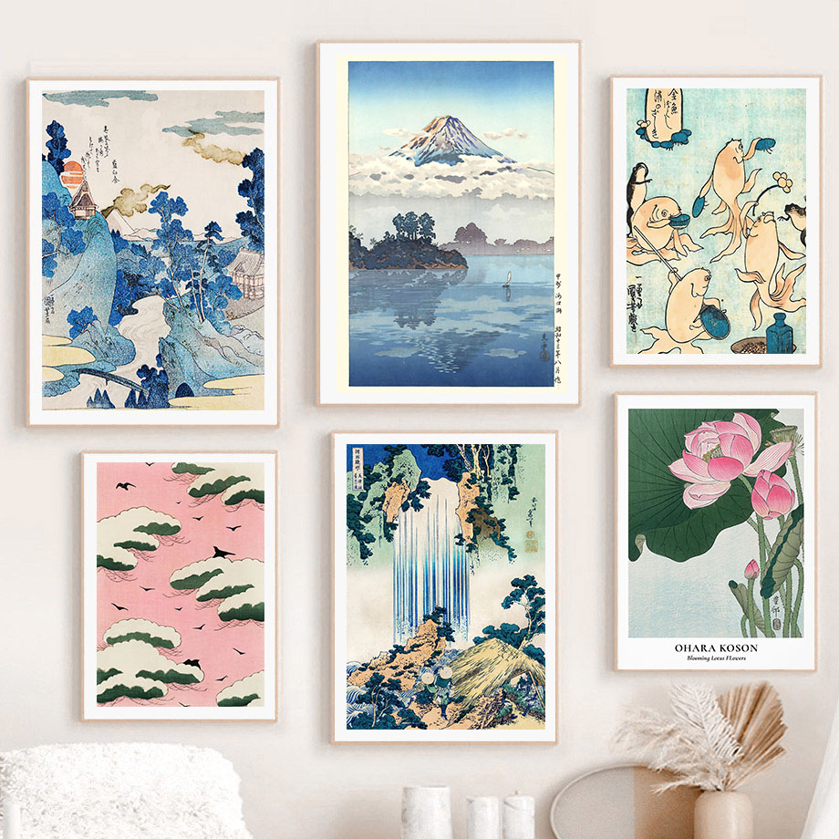 Vintage Fashion Wall Art - Hokusai Ohara Koson Poster d'arte giapponese