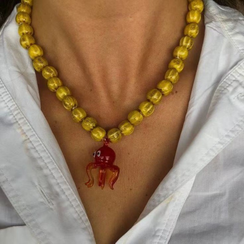Vintage Fashion Influencer - Ins Influencer Collana con perline con