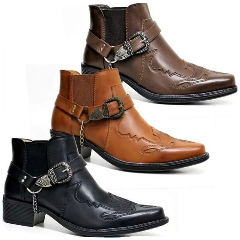 Vintage Fashion Aesthetic - Stivali da Cowboy Vintage da Uomo