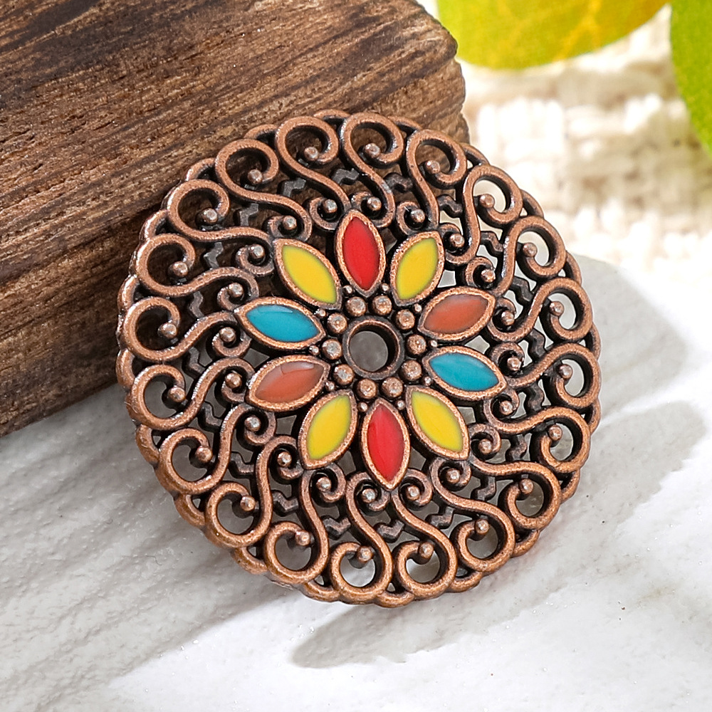 Vintage Fashion Earrings - Ciondoli Rotondi Vintage in Rame Bronzato