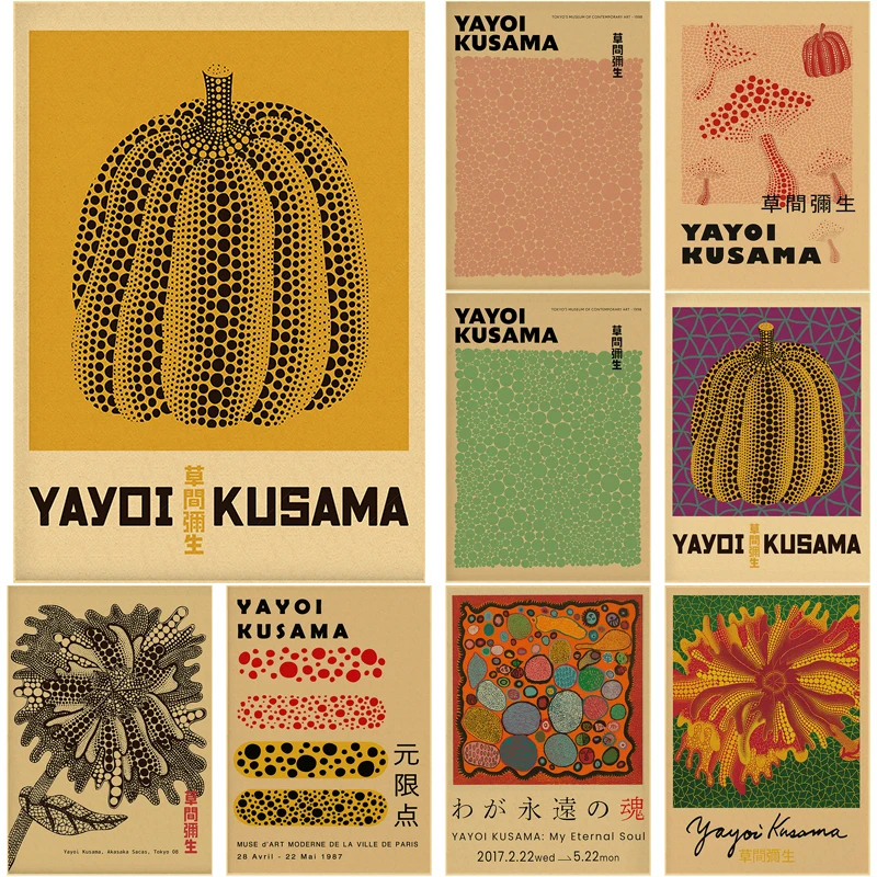 Yayoi Kusama Mostra Poster Zuc - Vintage Fashion Wallpaper recensione e prezzo