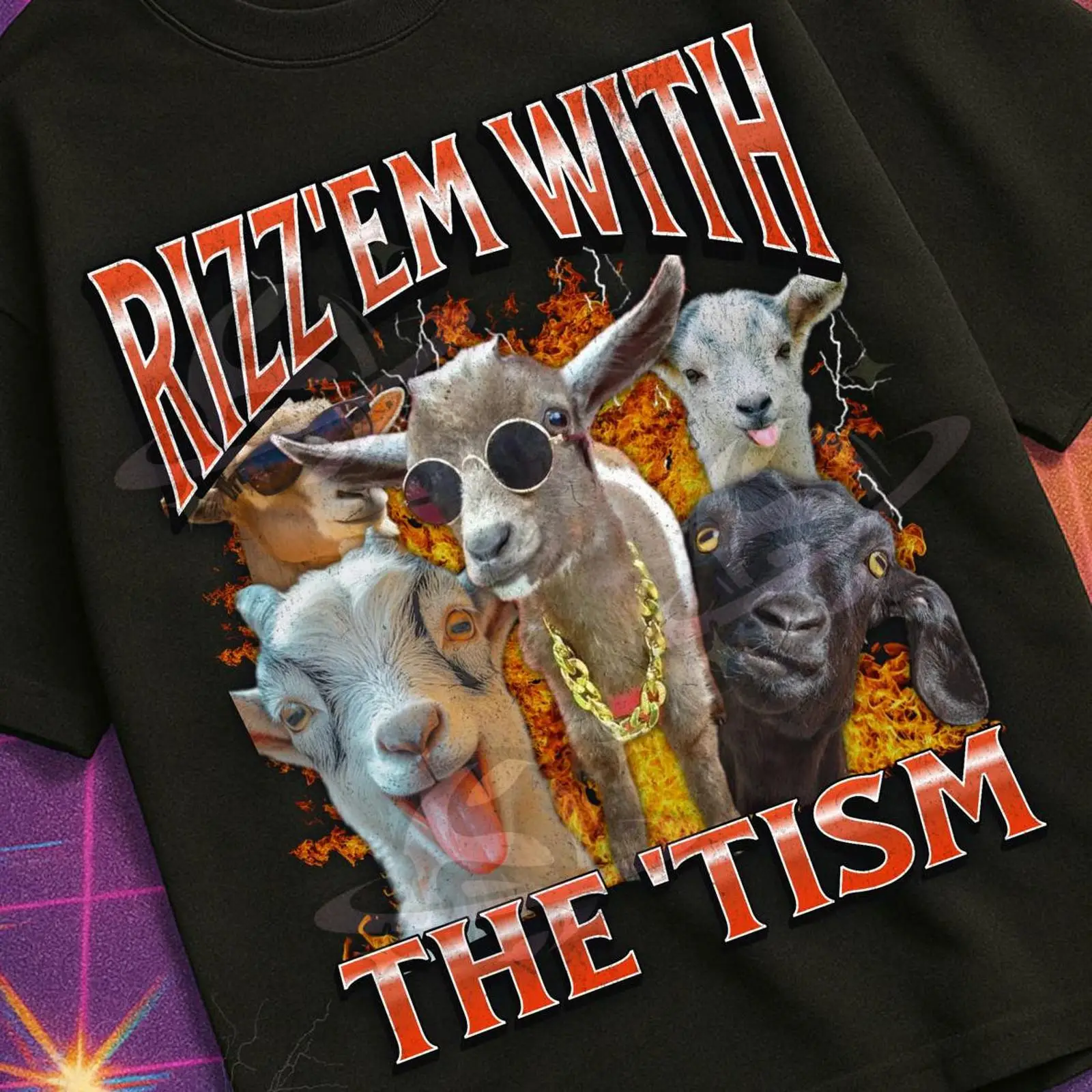 T-shirt Rizz 'Em With The 'Tis - Vintage Fashion Gen Z recensione e prezzo