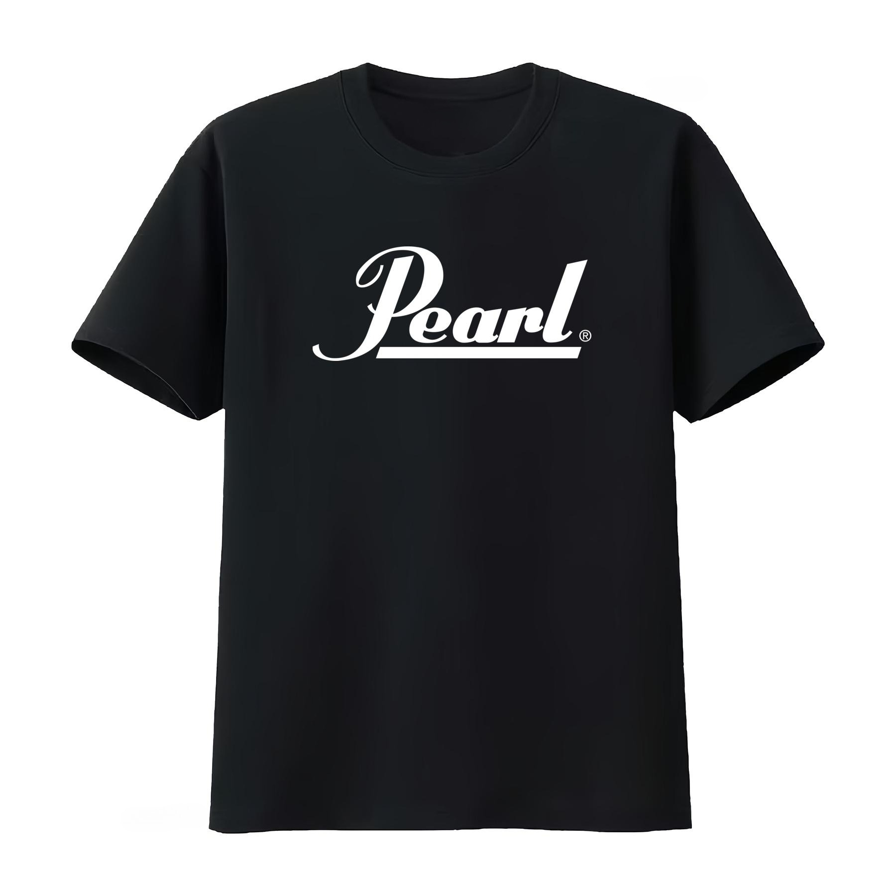 T-shirt Pearl Drums Logo Nero  - Vintage Fashion Icons recensione e prezzo