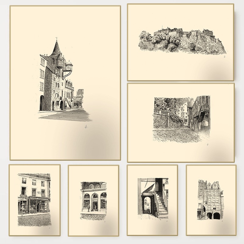 Poster Vintage del Castello di - Vintage Fashion Wall Art recensione e prezzo